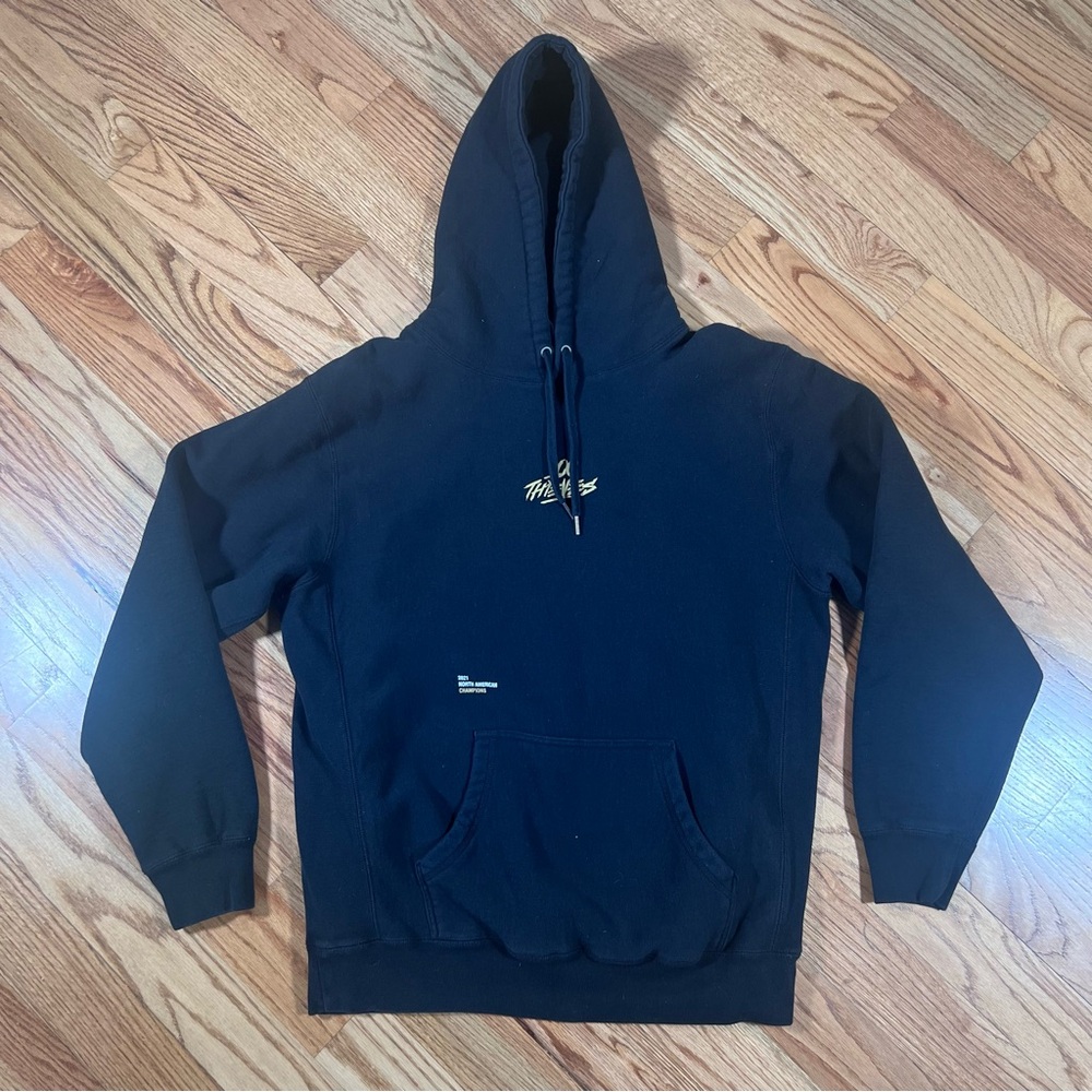 100 Thieves Mens Black 2021 North American Champions Graphic Hoodie Size XL